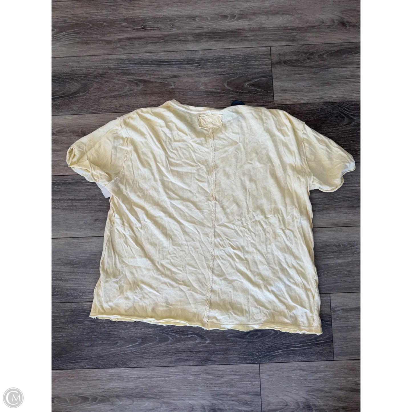 Top Short Sleeve Basic By We The Free In Yellow, Size: Xl