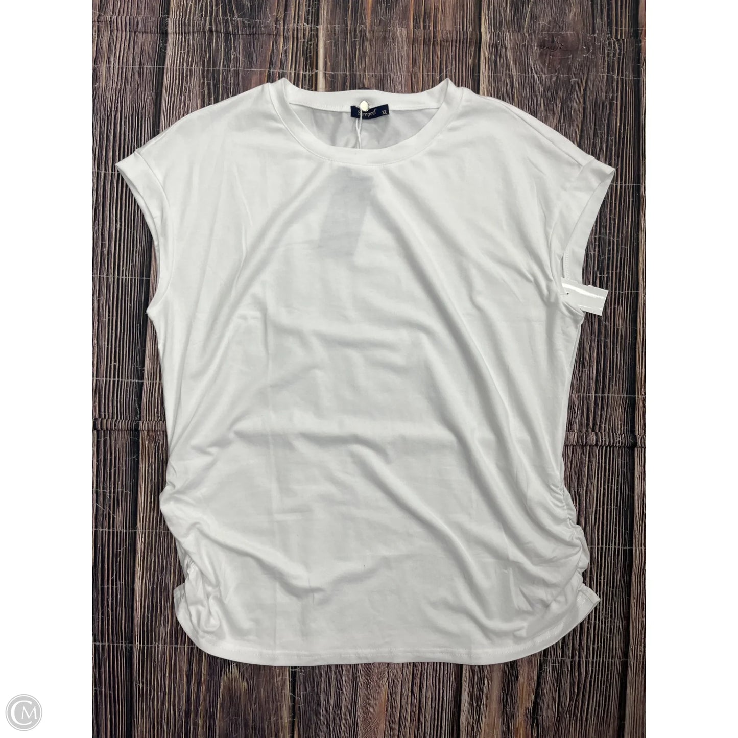 Top Short Sleeve By Clothes Mentor In White, Size: Xl