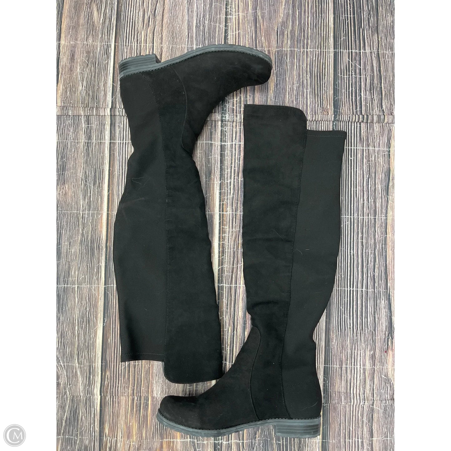 Boots Mid-calf Flats By Unisa In Black, Size: 8