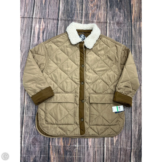 Coat Puffer & Quilted By Lucky Brand In Brown, Size: L