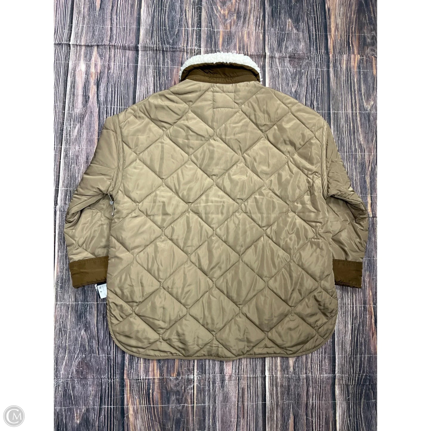 Coat Puffer & Quilted By Lucky Brand In Brown, Size: L