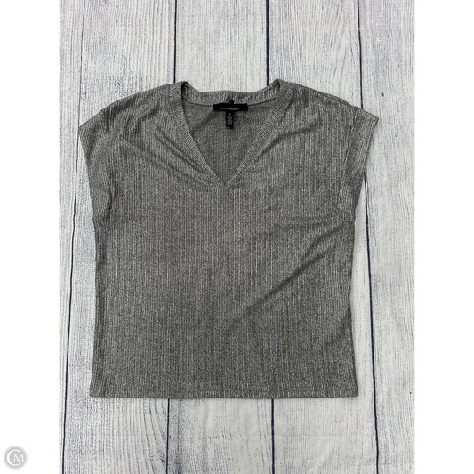 Top Short Sleeve By White House Black Market In Silver, Size: M