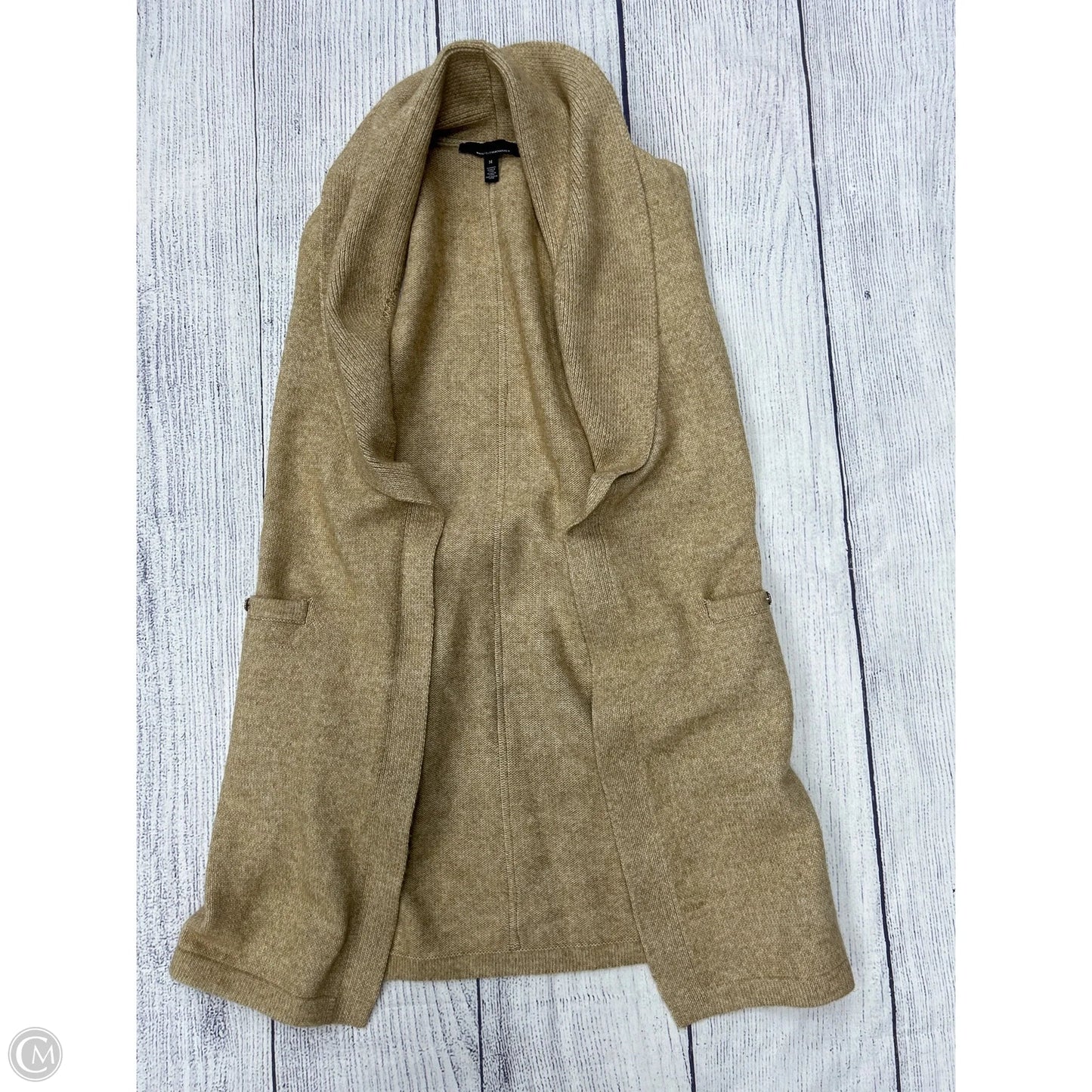 Sweater Cardigan By White House Black Market In Tan, Size: M