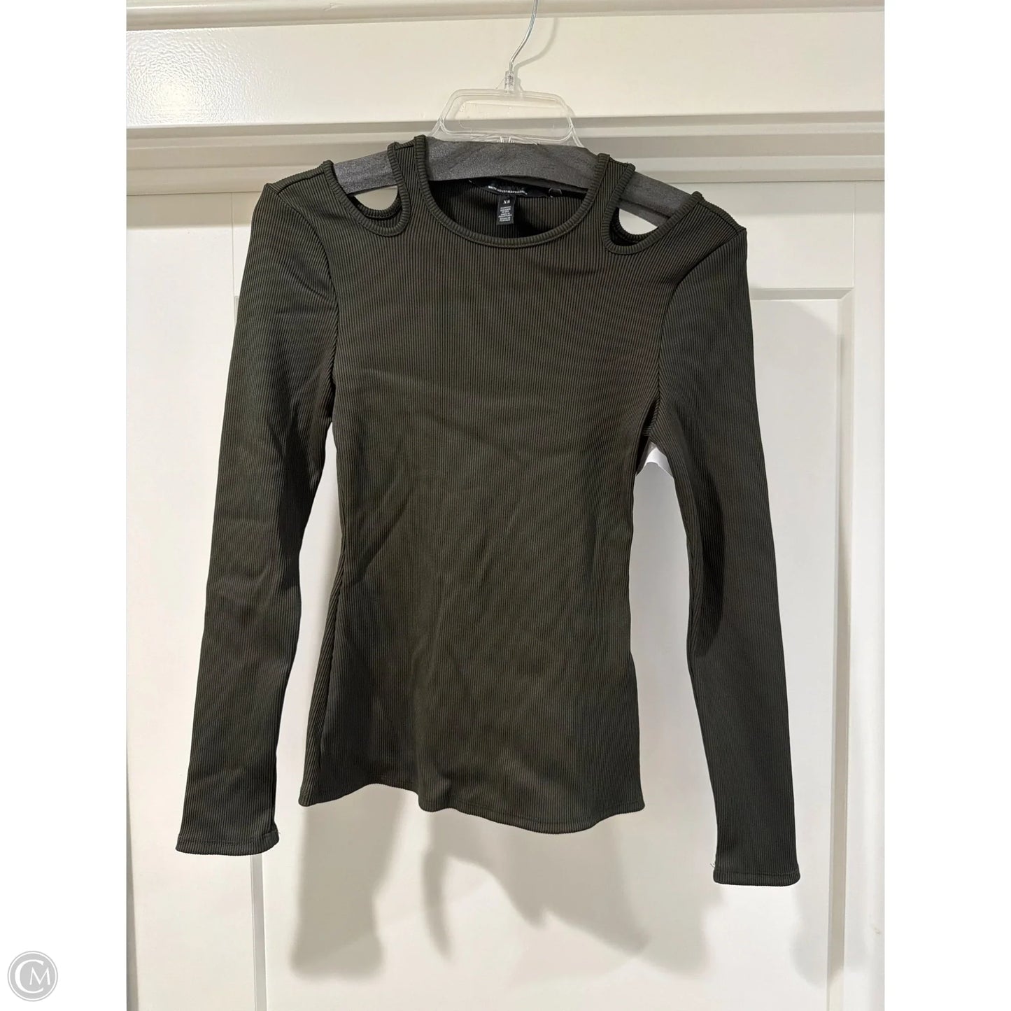 Top Long Sleeve By White House Black Market In Green, Size: Xs
