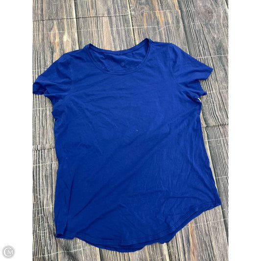 Athletic Top Short Sleeve By Lululemon In Blue, Size: L