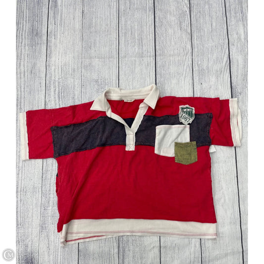 Top Short Sleeve By Oli & Hali In Red, Size: Xl