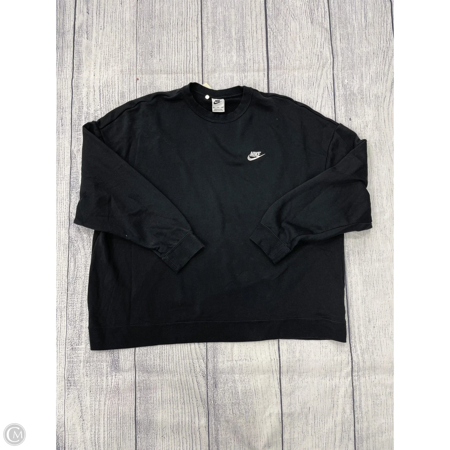 Sweatshirt Crewneck By Nike In Black, Size: 1x
