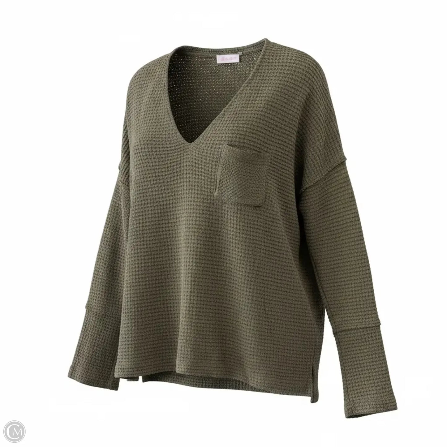 Top Long Sleeve By Pink Lily In Green, Size: L