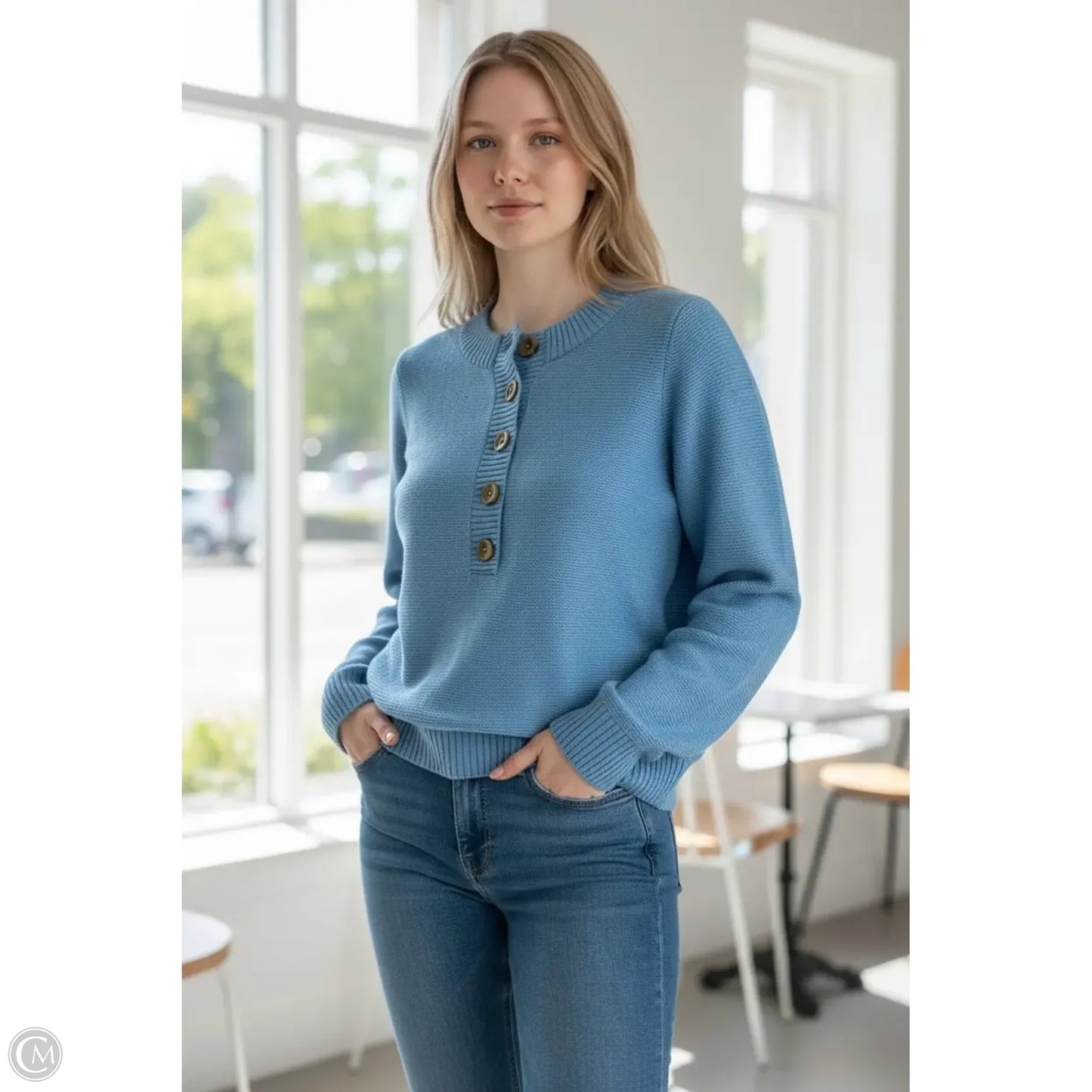 Sweater By Pure Jill In Blue, Size: S