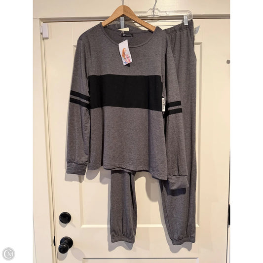 Lounge Set Pants By Prettygarden In Grey, Size: Xl