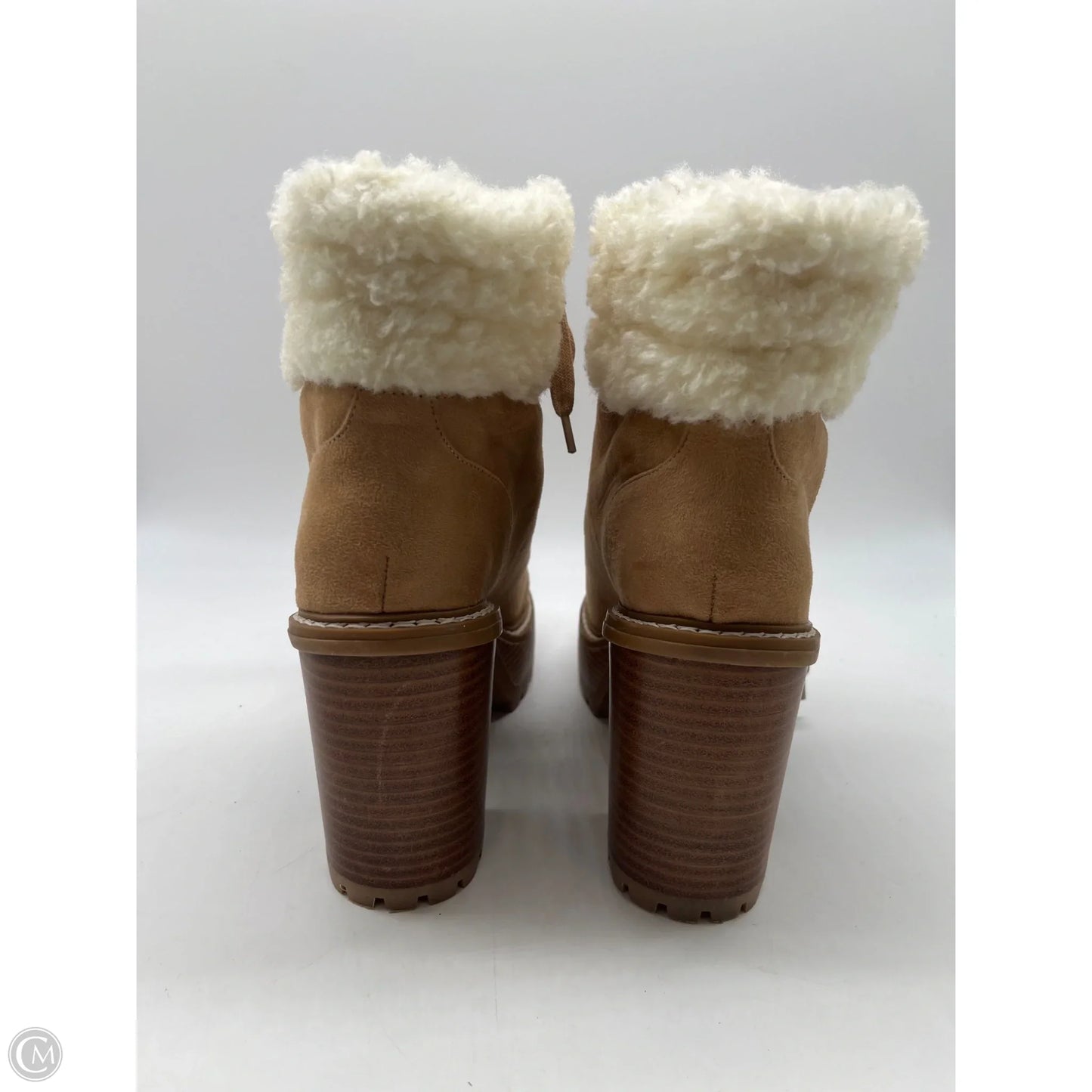 Boots Ankle Heels By Express In Brown, Size: 8