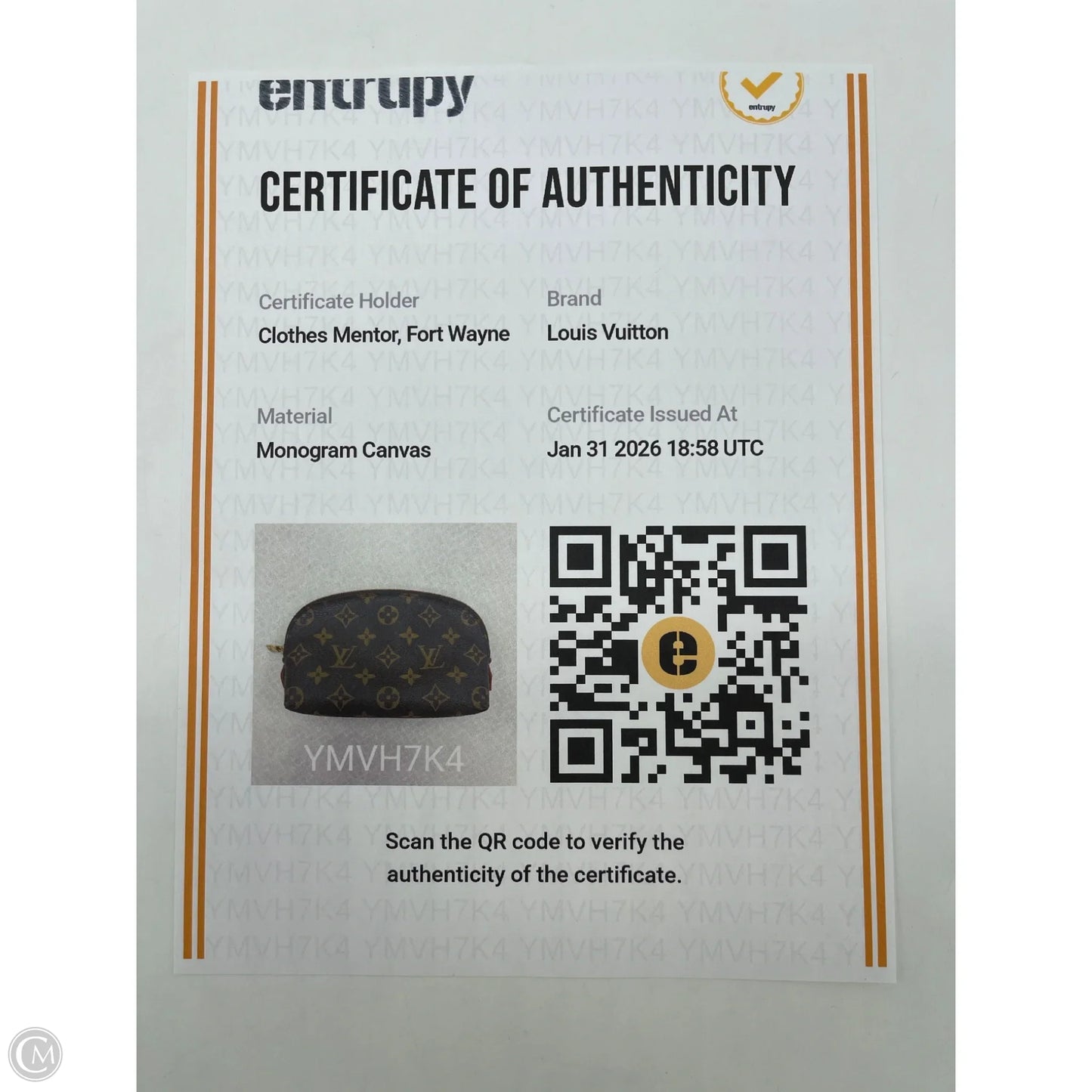 Makeup Bag Luxury Designer By Louis Vuitton, Size: Small