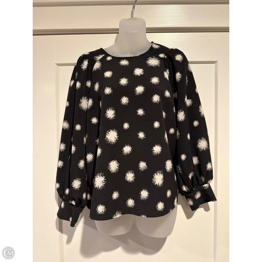 Top Long Sleeve By Who What Wear In Black, Size: M