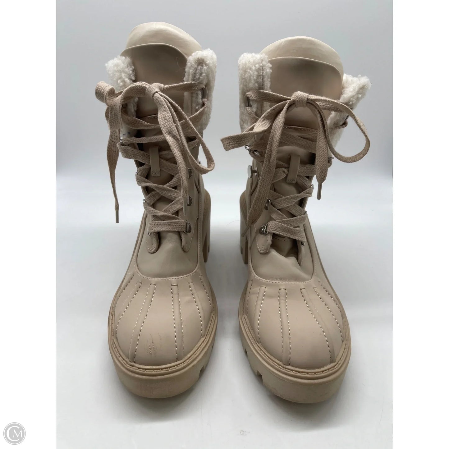 Boots Ankle Heels By Steve Madden In Cream, Size: 9