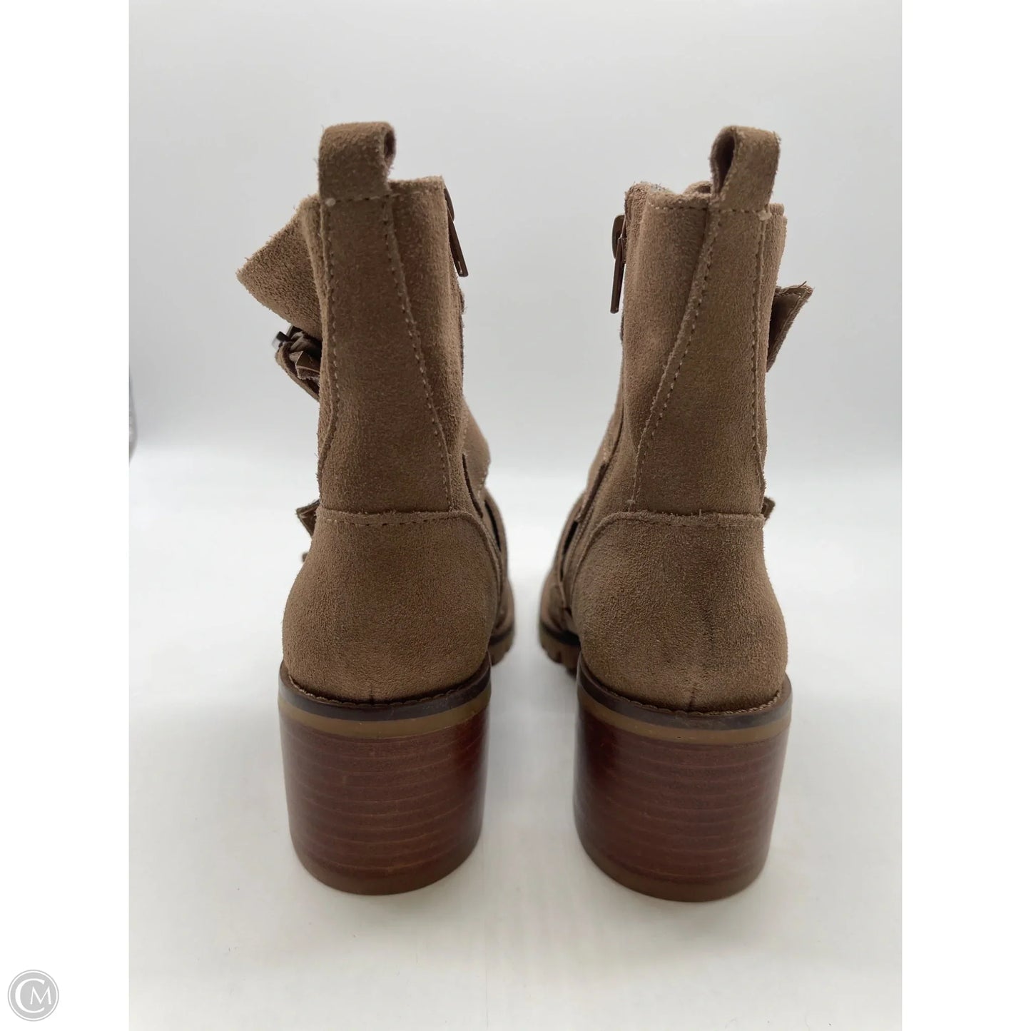 Boots Ankle Heels By Crown Vintage In Brown, Size: 6.5