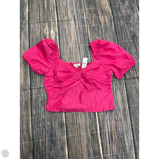 Top Short Sleeve By Loft In Pink, Size: 10