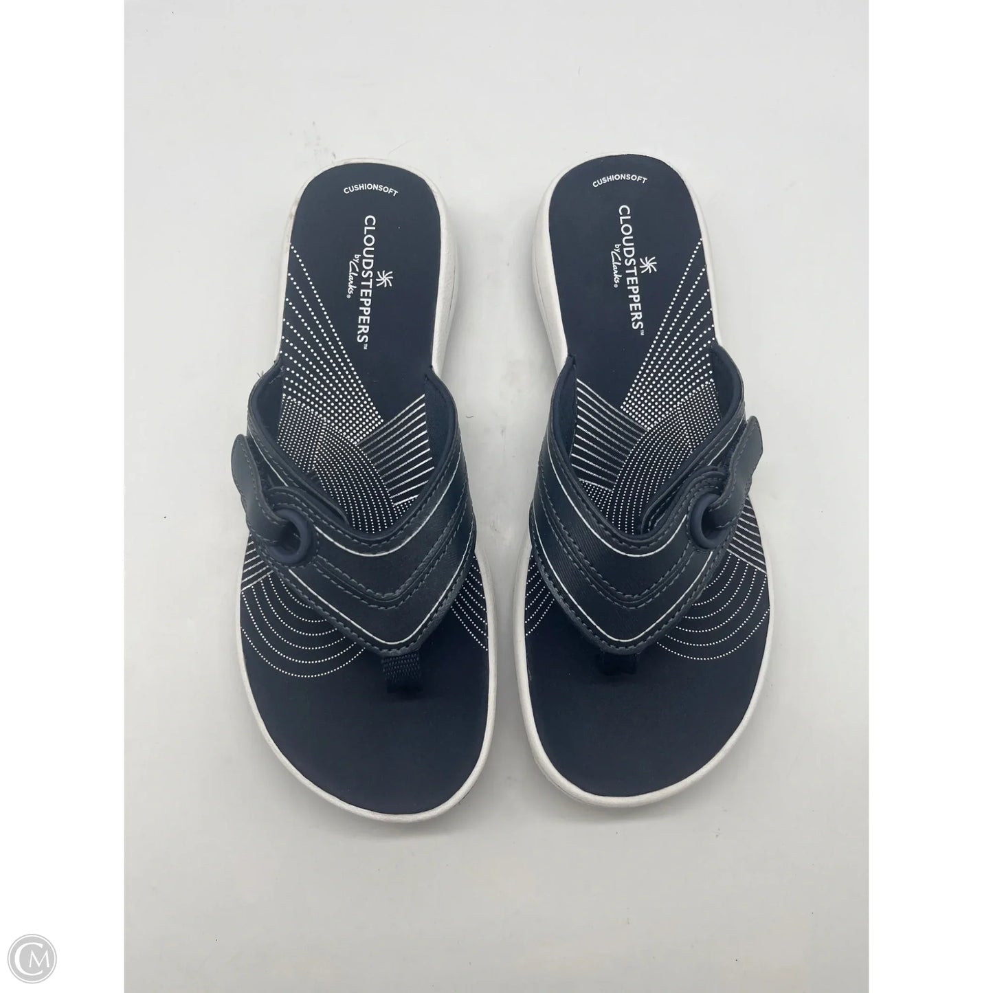 Sandals Flip Flops By Clarks In Navy, Size: 7