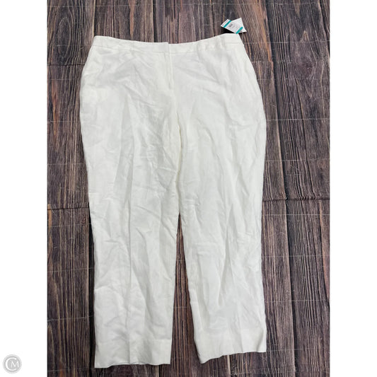 Pants Dress By Kasper In White, Size: 16