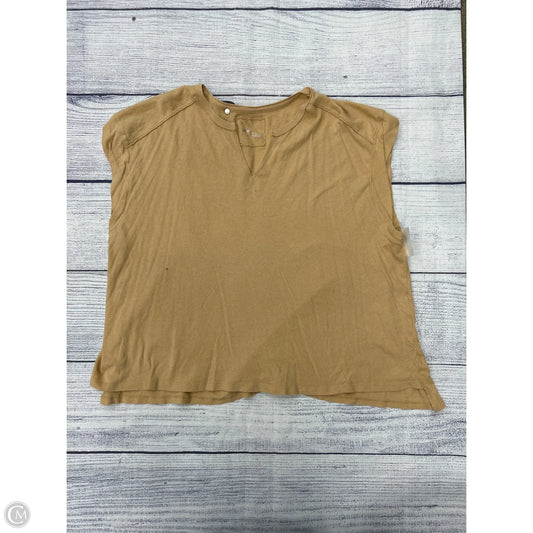 Top Short Sleeve By Aerie In Tan, Size: Xl