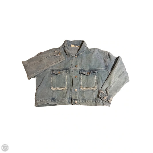 Jacket Denim By Savanna Jane In Blue Denim, Size: 1x