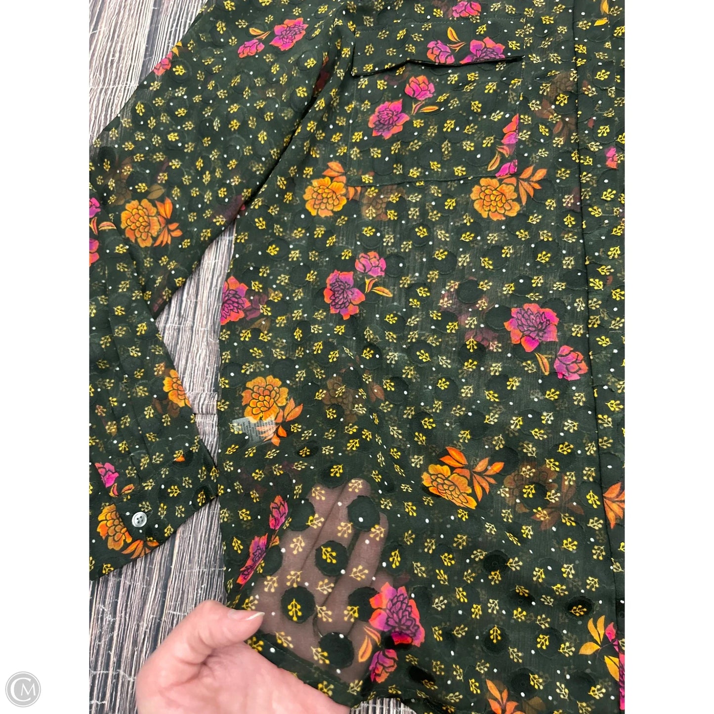 Top Long Sleeve By Loft In Green, Size: L