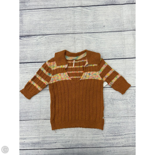 Sweater Short Sleeve By Free People In Orange, Size: Xs