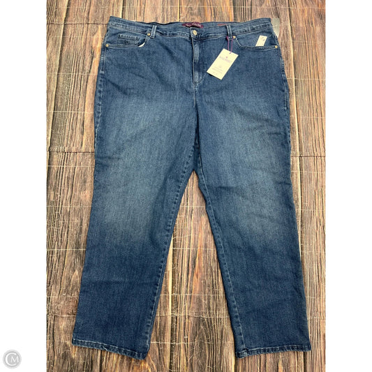 Jeans Straight By Gloria Vanderbilt In Blue Denim, Size: 24