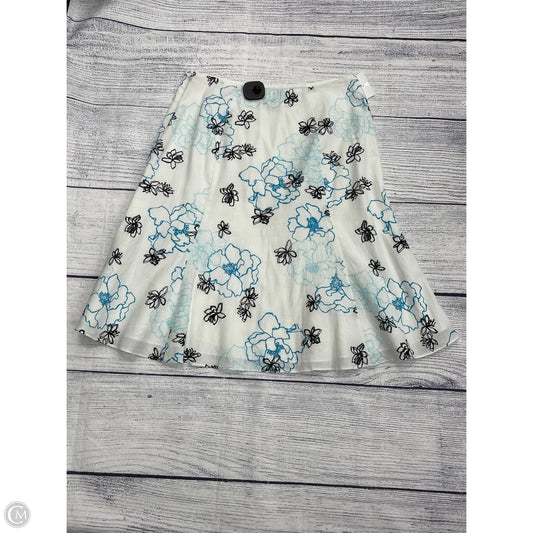 Skirt Mini & Short By Ann Taylor In Blue & White, Size: 6