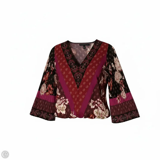 Top Long Sleeve By White House Black Market In Red, Size: L