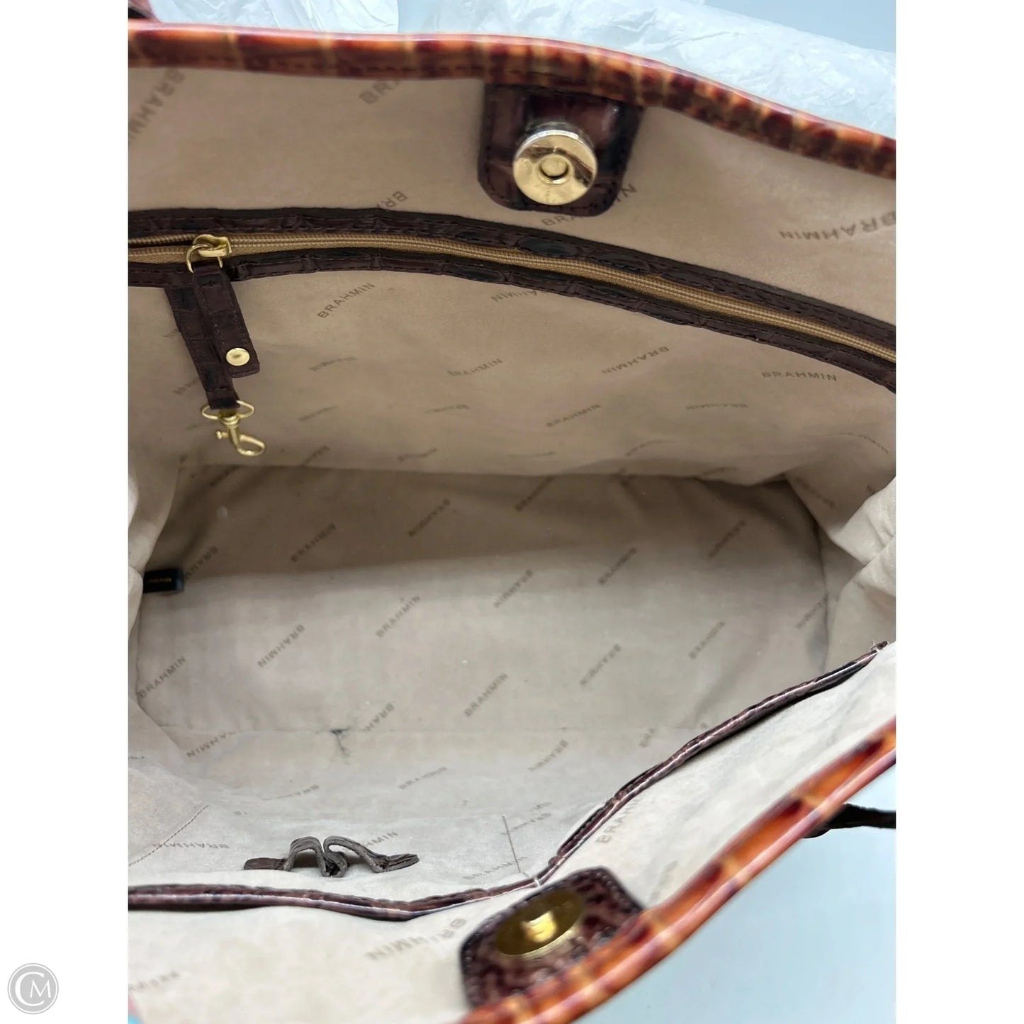 Handbag Designer By Brahmin, Size: Medium