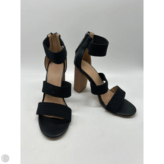 Sandals Heels Block By Oasis Society In Black, Size: 8.5