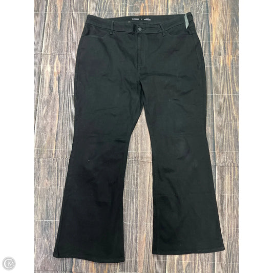 Jeans Flared By Old Navy In Black Denim, Size: 18