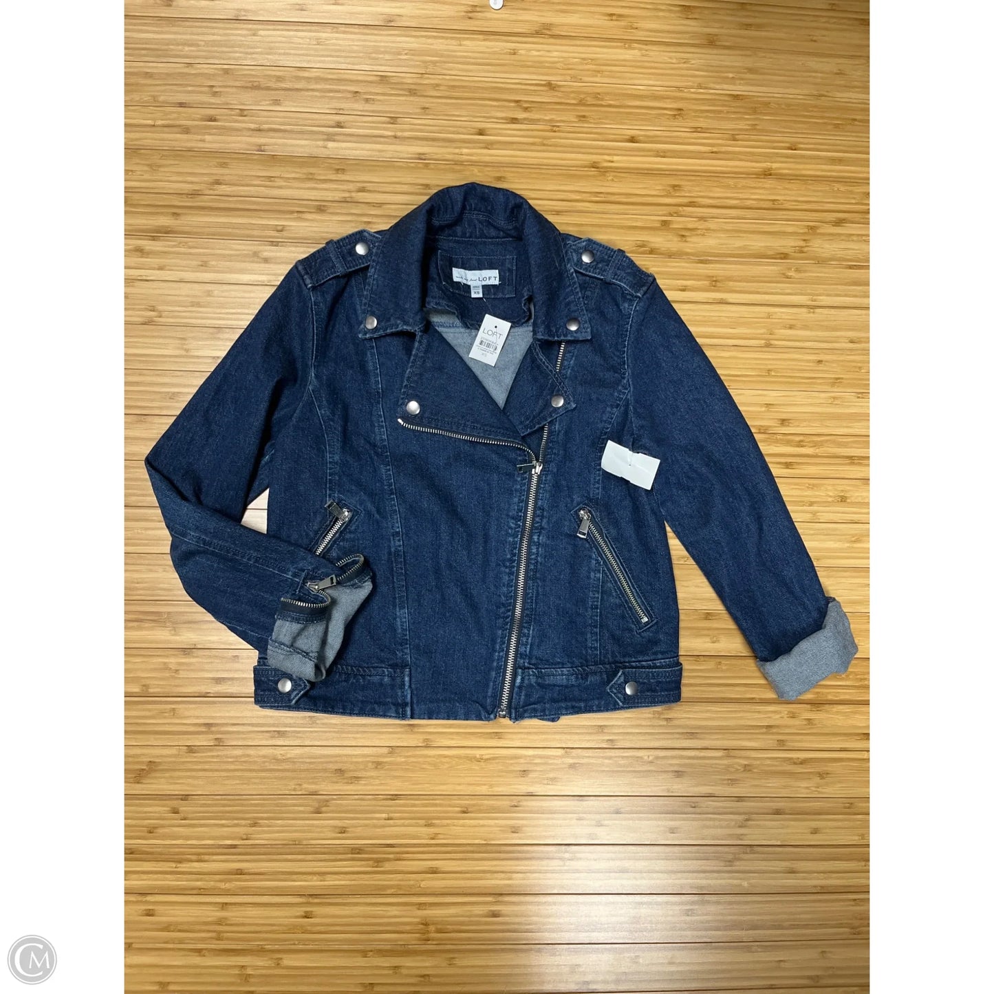 Jacket Denim By Loft In Blue Denim, Size: Xs