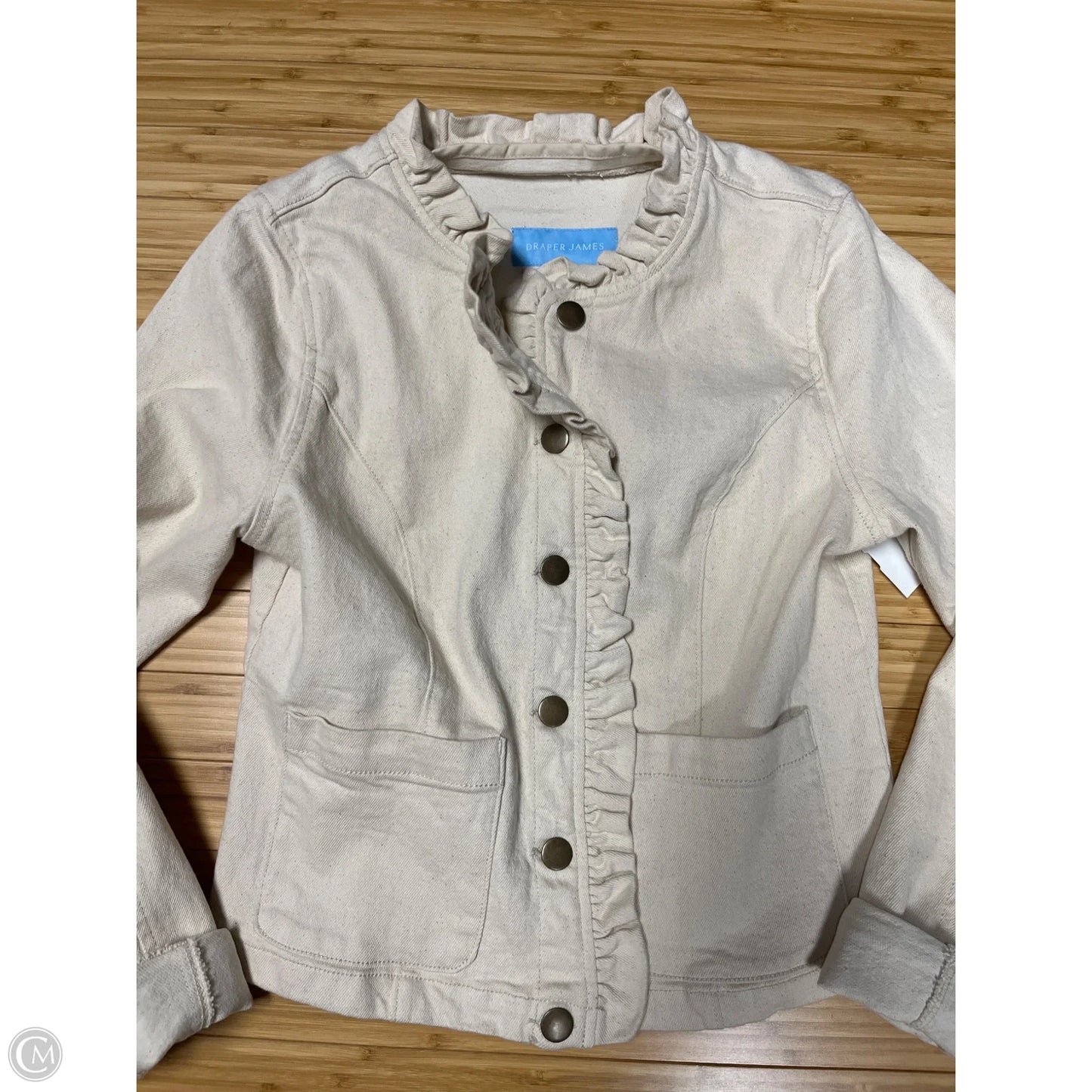 Jacket Denim By Draper James In Tan, Size: S