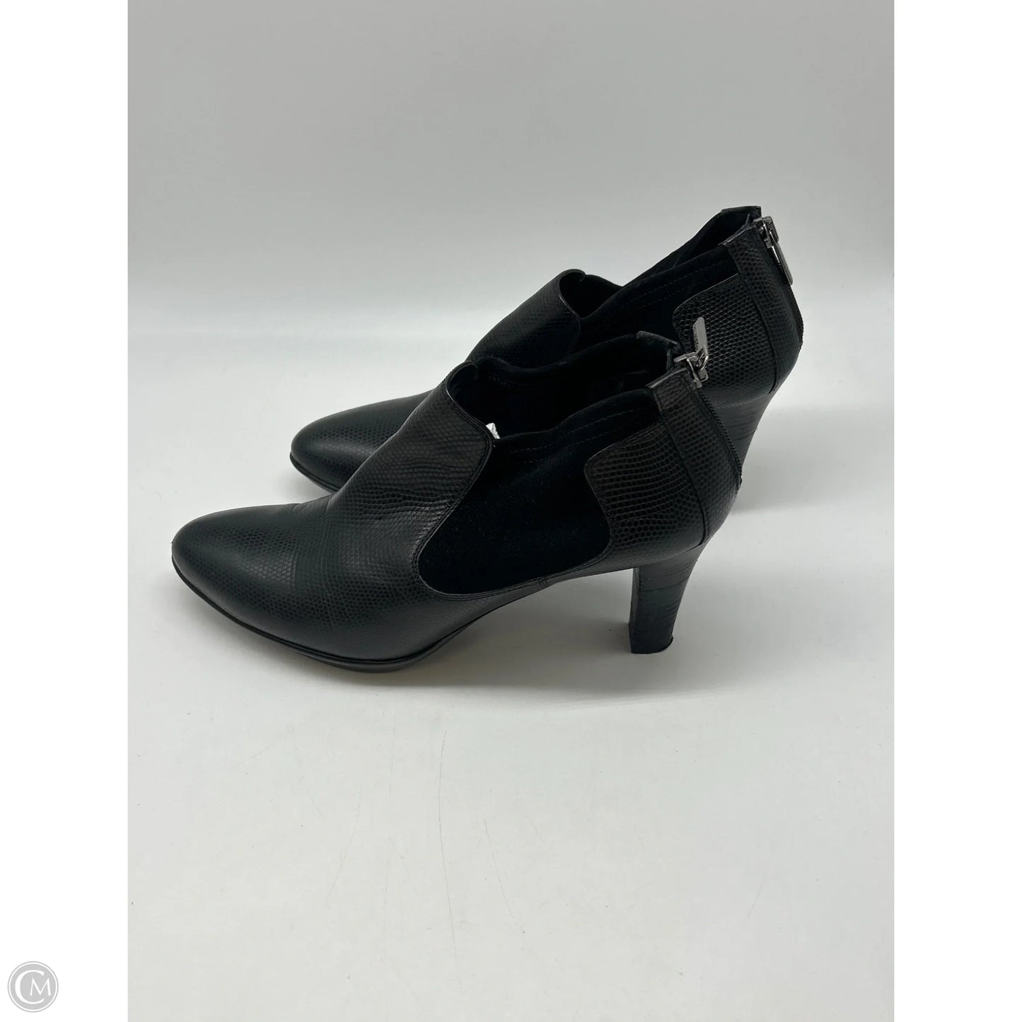 Boots Ankle Heels By Aquatalia In Black, Size: 9.5
