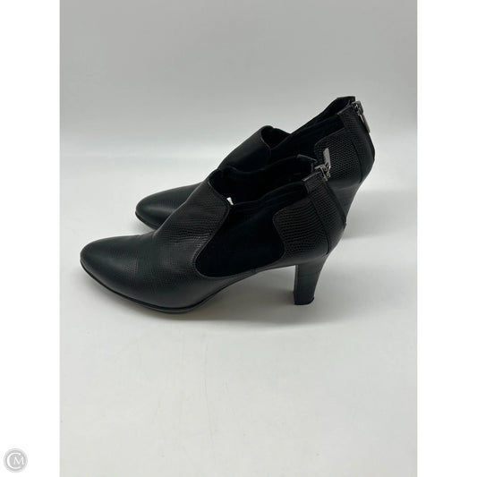 Boots Ankle Heels By Aquatalia In Black, Size: 9.5