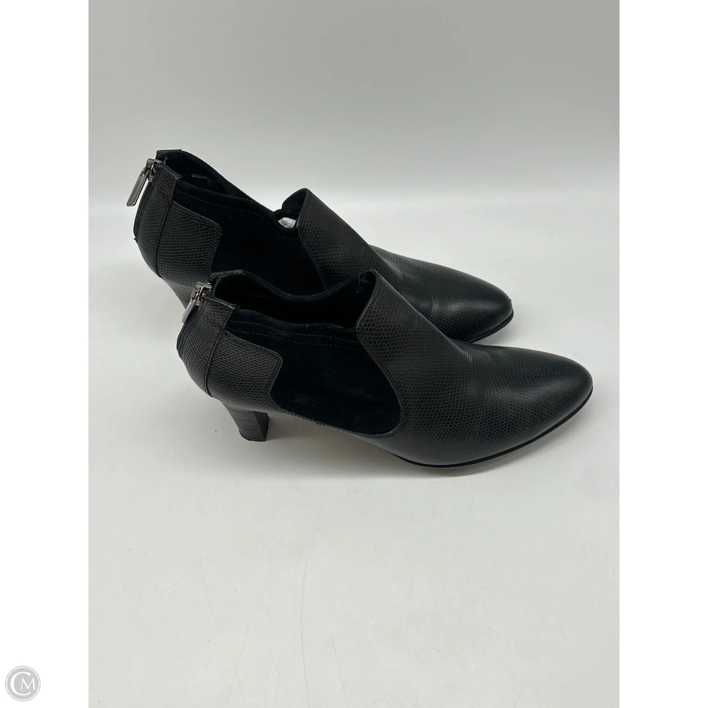 Boots Ankle Heels By Aquatalia In Black, Size: 9.5
