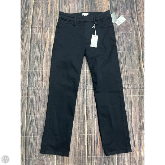 Jeans Straight By Good American In Black Denim, Size: L