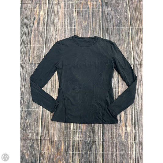 Athletic Top Long Sleeve Crewneck By Lululemon In Black, Size: S
