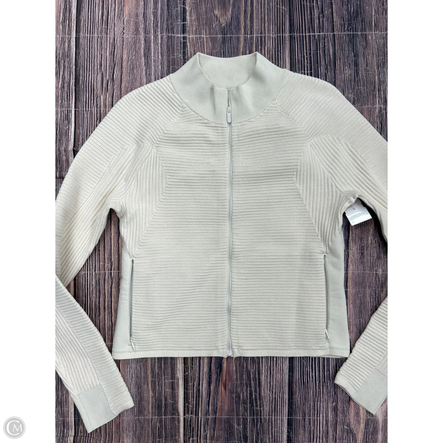 Athletic Jacket By Lululemon In Cream, Size: M