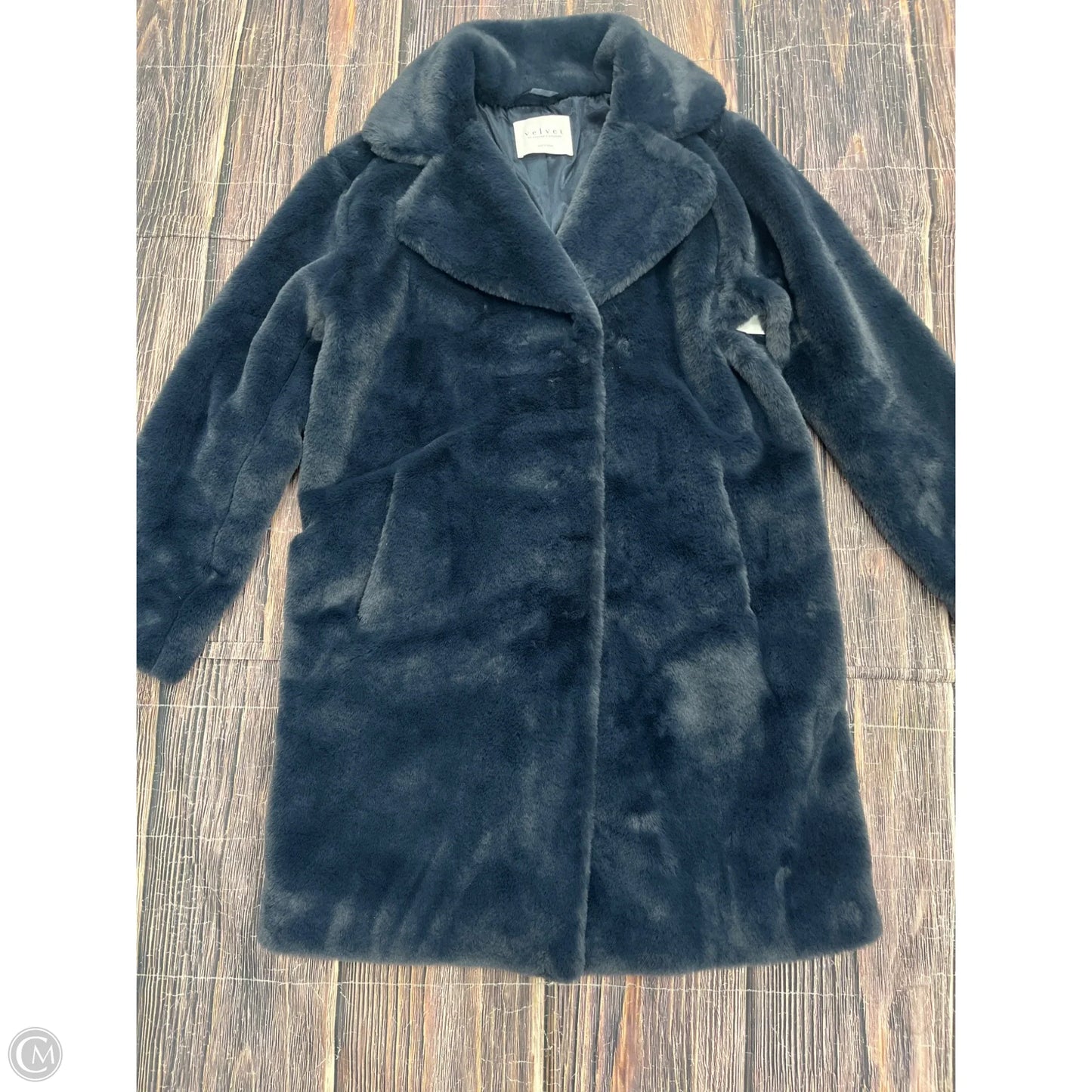 Coat Faux Fur & Sherpa By Velvet By Graham & Spencer In Navy, Size: Xs