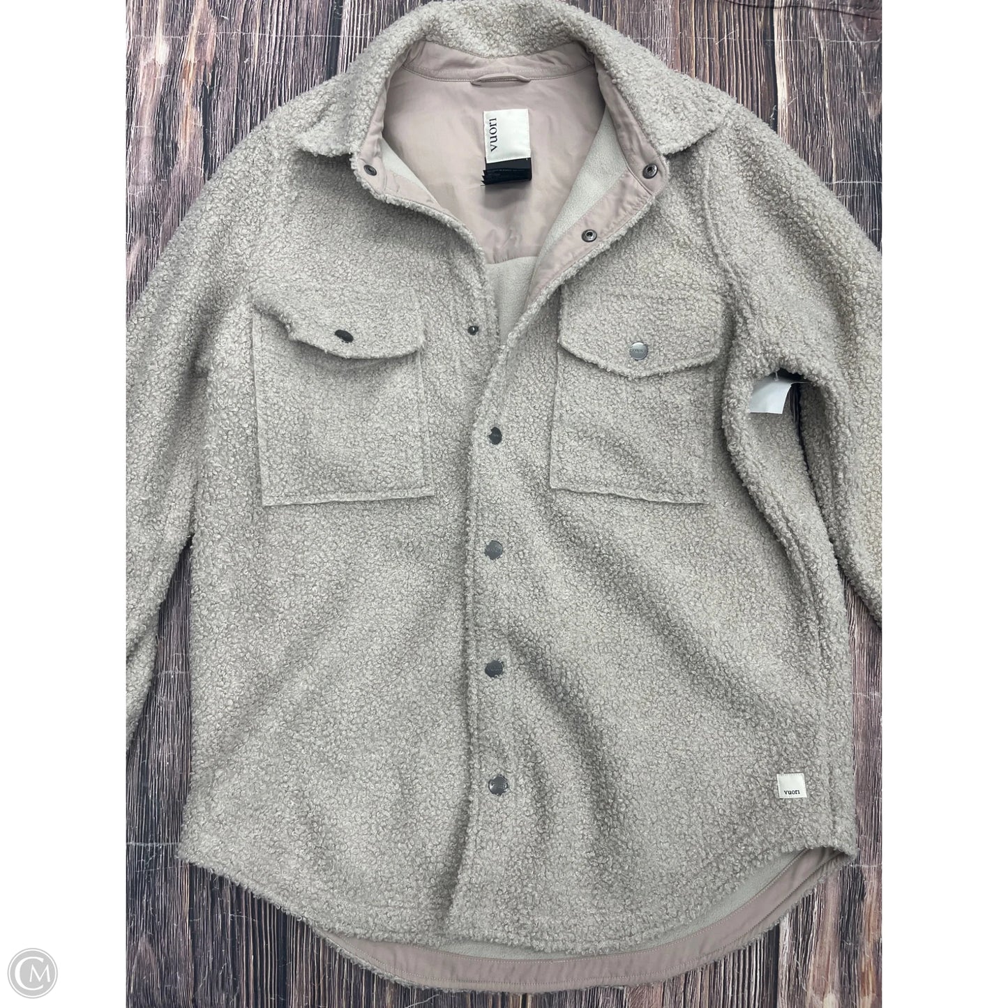 Jacket Faux Fur & Sherpa By Vuori In Grey, Size: S