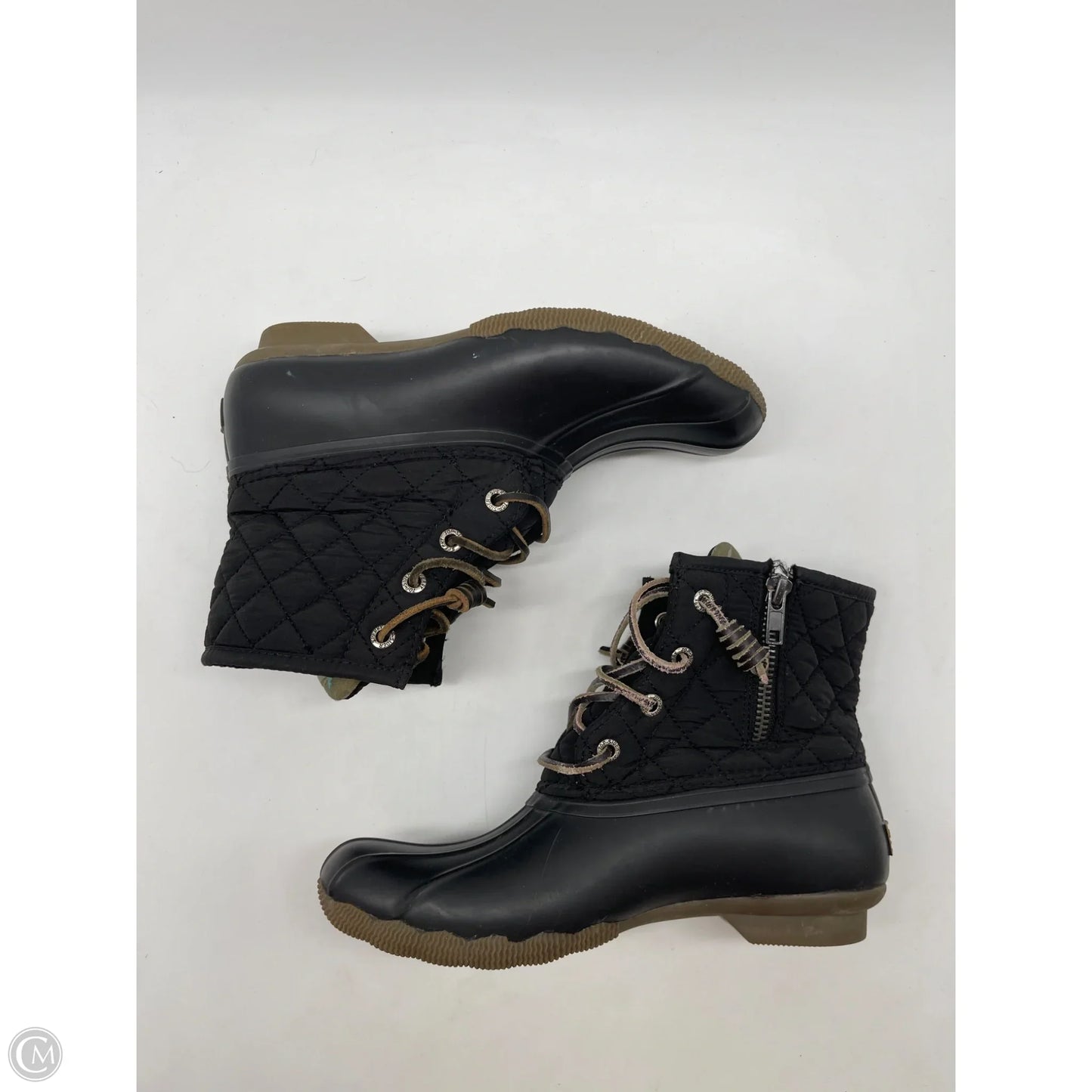 Boots Ankle Flats By Sperry In Black, Size: 6