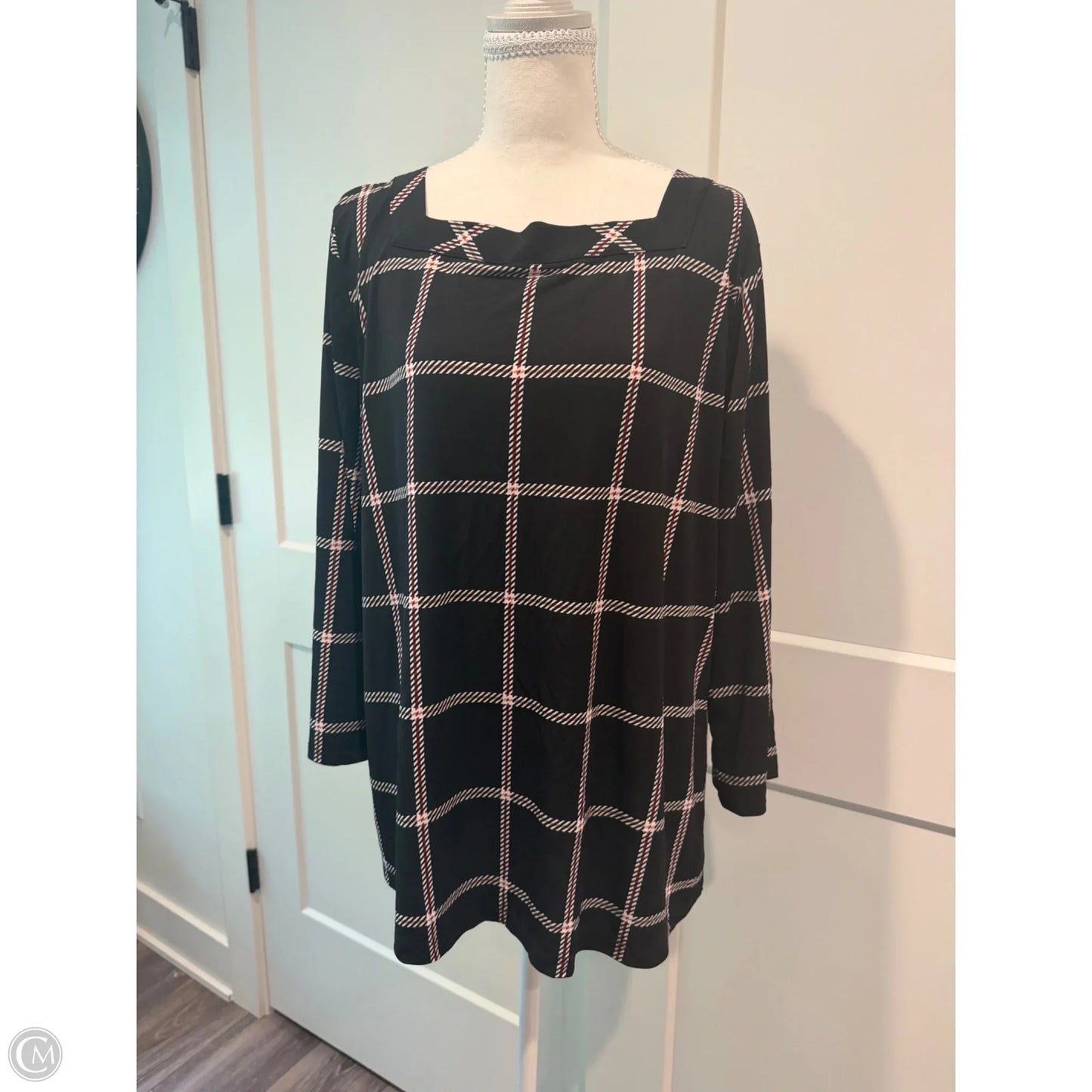 Top Long Sleeve By Liz Claiborne In Black, Size: Xl