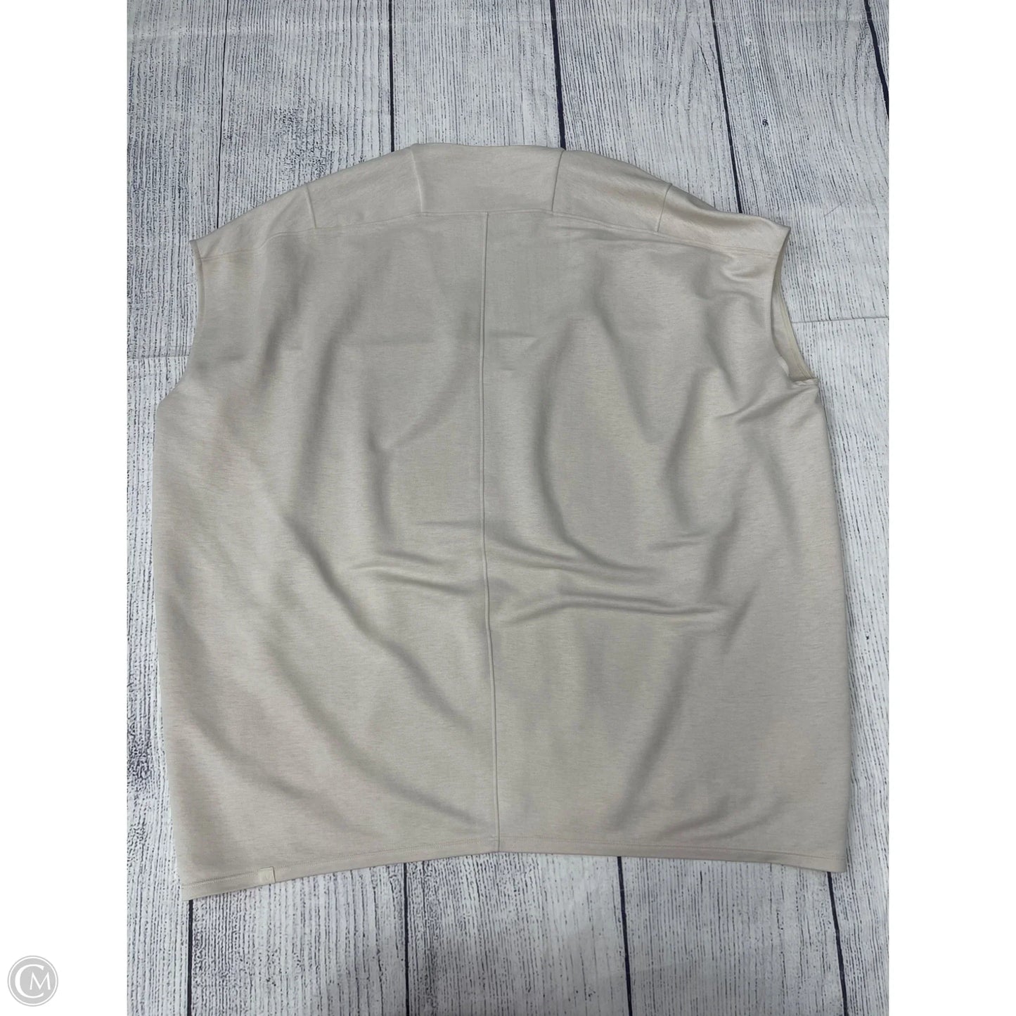 Athletic Top Short Sleeve By Lululemon In Cream, Size: L