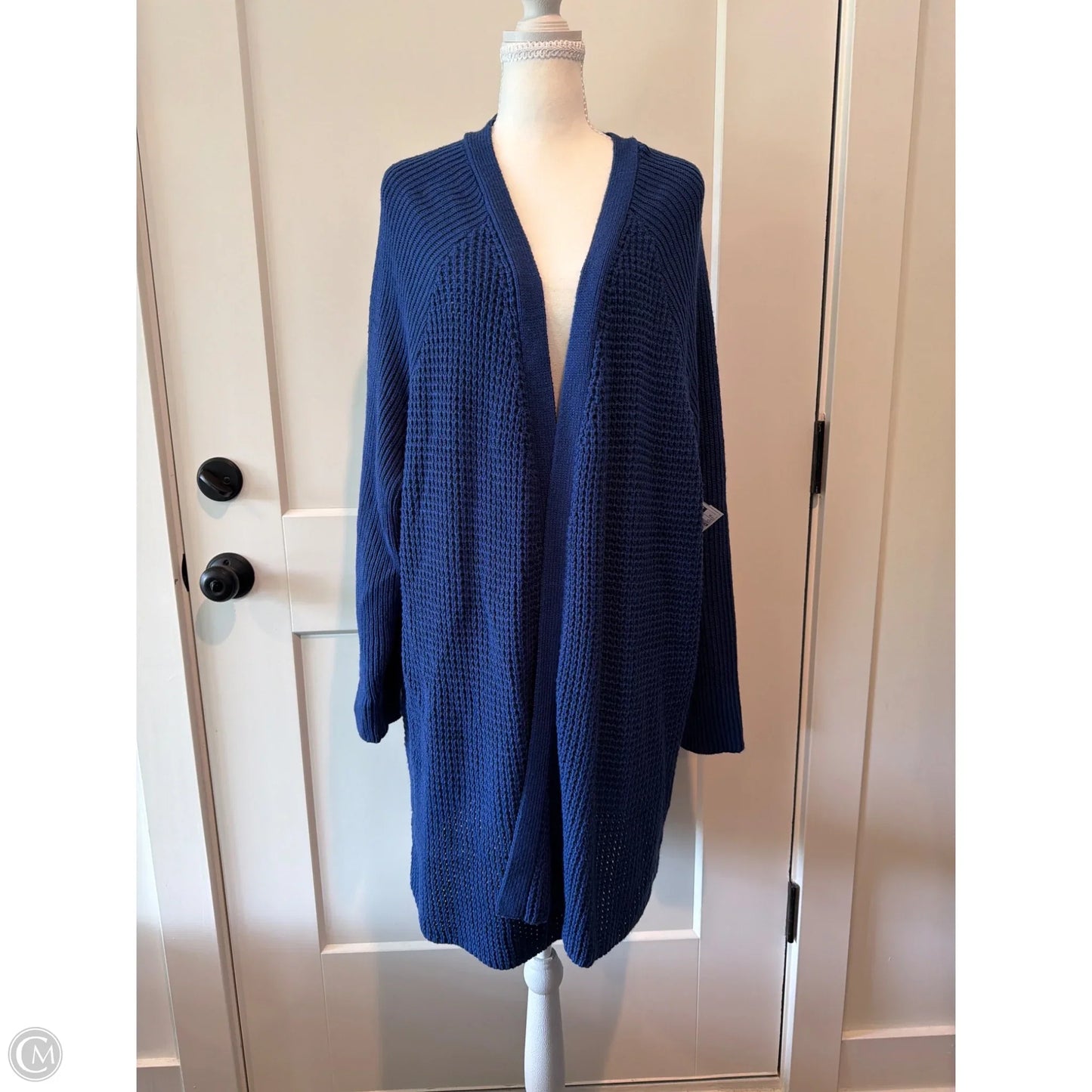Sweater Cardigan By Ellos In Blue, Size: 2x