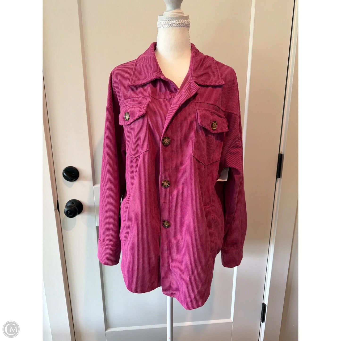 Top Long Sleeve By Clothes Mentor In Pink, Size: M