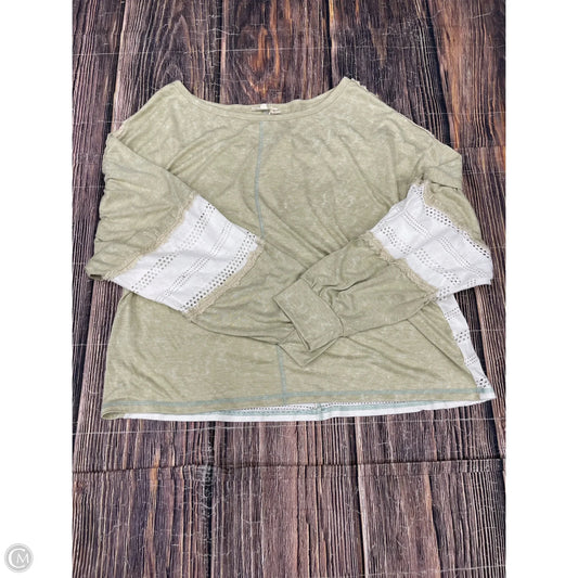 Top Long Sleeve By Mystree In Green, Size: L