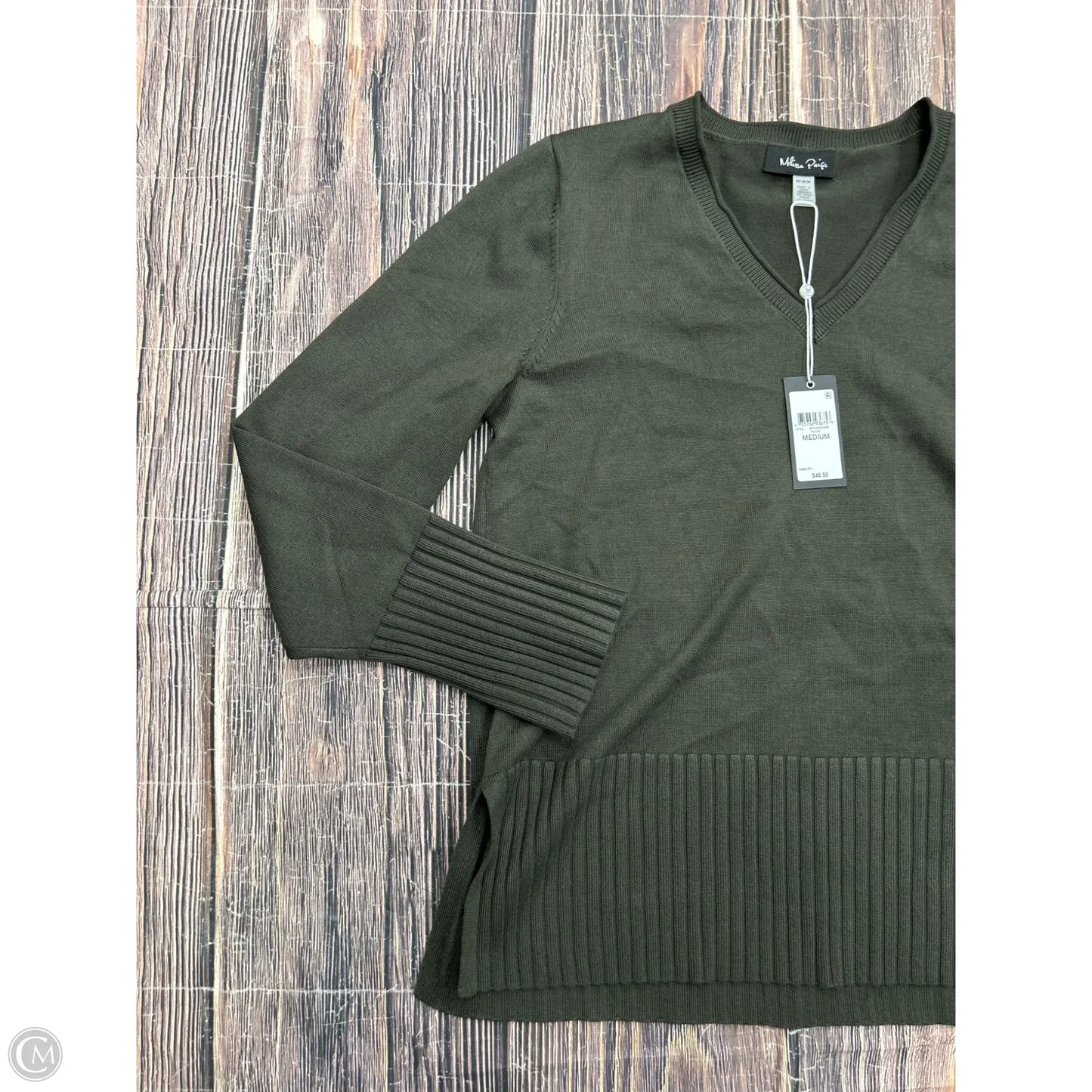 Top Long Sleeve By Melissa Paige In Green, Size: M