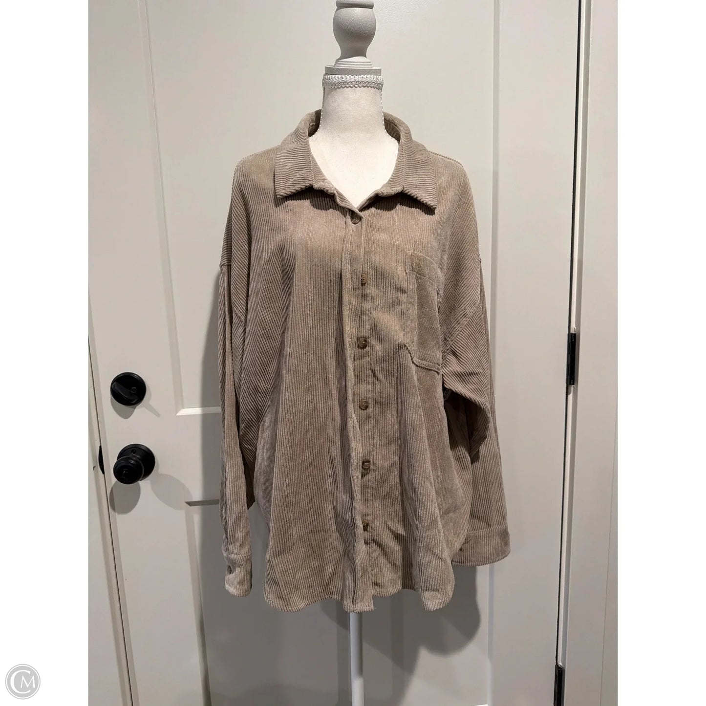 Top Long Sleeve By Wishlist In Grey, Size: M